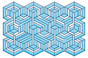 Hexagonal geometric pattern in clean blue and white tones, abstract design for modern interior decoration digital projects Pattern Background vector