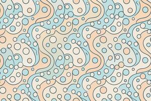 Abstract seamless pattern with swirling curves and dotted elements in pastel colors, perfect for modern, playful, and dynamic design backgrounds vector