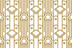 Classic Art Deco Inspired Geometric Pattern with Symmetrical Circles and Lines, Luxury Golden Design Pattern Background vector