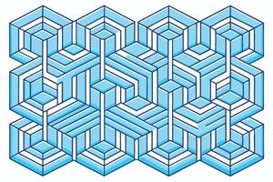 Hexagonal geometric pattern clean blue and white tones, abstract design for modern interior decoration or digital projects Pattern Background vector