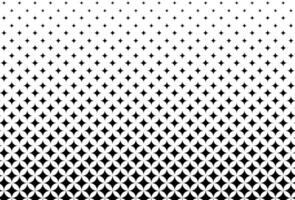 Black color stars halftone pattern vector