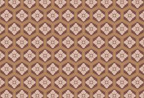 Japanese style flower design pattern vector