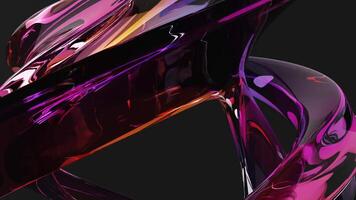 3d rendering of abstract art animation with 3d abstract moving glass transformation video