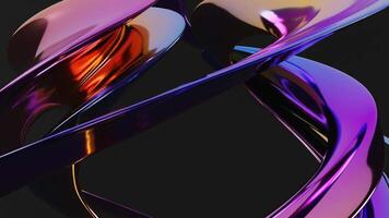 3d rendering abstract moving shape animation with gradient color on dark background video