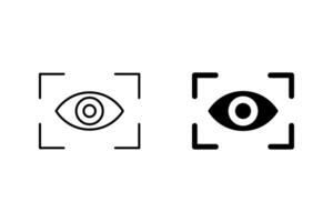 Eye scan icon. Eye scan identity symbol on white background vector