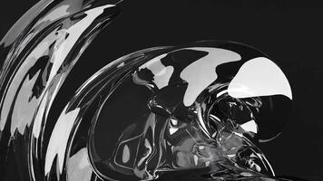 3d rendering of abstract art animation with 3d abstract glass transformation video