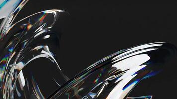 3d render of abstract art animation with 3d abstract moving glass transformation video