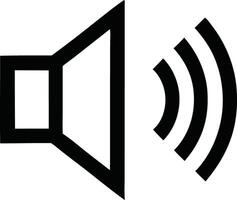 Speaker Icon with Sound Waves Representing Audio or Music vector