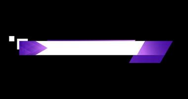 Lower third banner animation. Broadcast news lower third banner template design. headline title. Motion graphic. Transparent background with alpha channel video