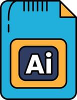 A blue and orange card with the word A on it vector