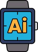 A watch with the letters AI on it vector