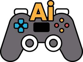 A game controller with the letters AI on it vector