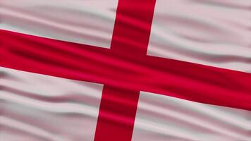 Realistic flag of england 3d animation Seamless looping, detailed fabric texture 4k resolution motion graphic background video
