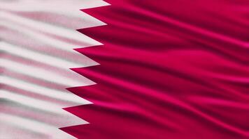 Realistic waving flag of qatar in 3d animation Seamless looping, detailed fabric texture 4k resolution motion graphic background video