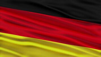 Realistic waving flag germany of 3d animation Seamless looping, detailed fabric texture 4k resolution motion graphic background video