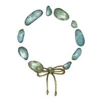 Wreath of sea stones, pebbles with a bow of twine, illustration on a marine theme. All objects are hand-drawn with watercolors. Suitable for design of cards, invitations, product packaging and logo vector