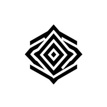 geométrico diamante hexagonal negro y blanco modelo abstracto, simétrico, y minimalista composición en blanco antecedentes vector