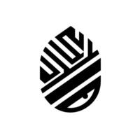 Geometric Fish A monochromatic, abstract illustration of a fishlike shape rendered with a mazelike and a singular, shaded eye. vector