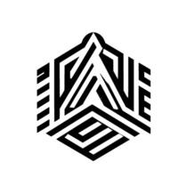 Isometric Black and White Cube with Integrated LOVE Text, Minimalist Geometric on White Backdrop vector
