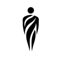 Abstract Minimalist Depicting a Human Figure in Black and White, Evoking Modernity and Simplicity. vector