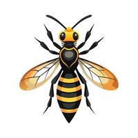 Charming Wasp Character Digital Art vector