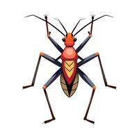 Engaging Assassin Bug Illustration for Science Learning vector