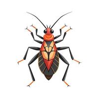 Detailed Illustration of Assassin Bug for Learning vector