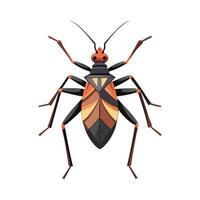Captivating Assassin Bug Illustration for Educational Content vector