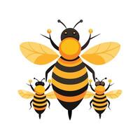 Bees Educational Illustration for Classroom Activities vector