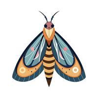Cute Clothes Moth Character vector