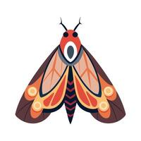 Stylish Clothes Moth Digital Art vector