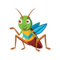 Realistic Cricket on White Background vector