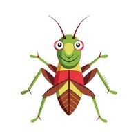 Fun Cricket Character Art for Learning vector