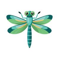 Charming Dragonfly Character for Education vector
