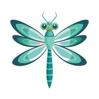Bright Dragonfly in Flight vector