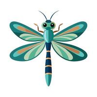 Charming Dragonfly in Natural Setting vector