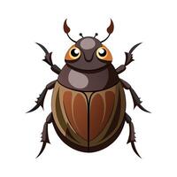 Realistic Dung Beetle Digital Art vector