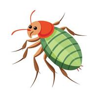 Charming Flea Character for Playful Learning vector