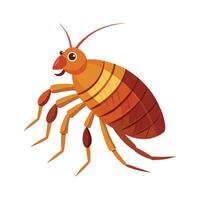 Stylized Flea Illustration on White Background vector