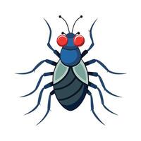 Charming Fleas on a White Background vector