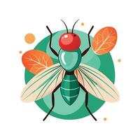 Charming Fruit Flies for Educational Use vector