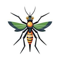Charming Gnat Character for Playful Learning vector