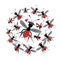 Charming Gnats Character Art vector
