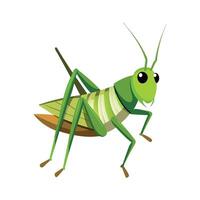 Charming Grasshopper Character for Playful Learning vector
