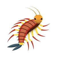 Charming House Centipedes on White Background vector