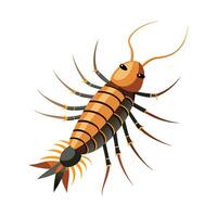 Realistic House Centipedes on White Background vector