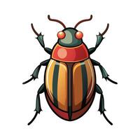 Realistic June Beetle on a Leaf vector