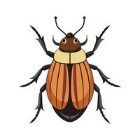 Charming June Bug Character for Learning vector
