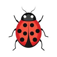 Colorful Ladybug Character in Flight vector