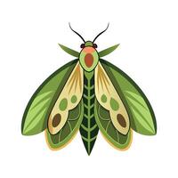 Charming Leafhamoth on a Flower vector